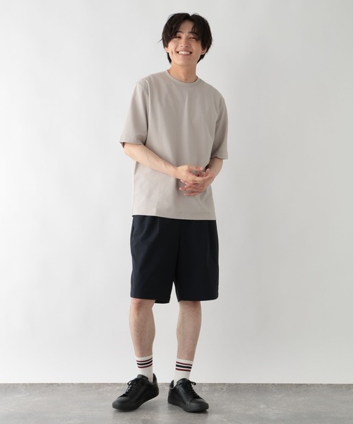 GLOBAL WORK（グローバルワーク）の「リッチクリーンTシャツ/ツイル/663966（Tシャツ/カットソー・メンズ・ライトベージュ/ネイビー/ホワイト・X-LARGE/SMALL/LARGE/MEDIUM）」の11枚目の写真