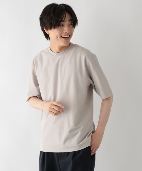 GLOBAL WORK（グローバルワーク）の「リッチクリーンTシャツ/ツイル/663966（Tシャツ/カットソー・メンズ・ライトベージュ/ネイビー/ホワイト・X-LARGE/SMALL/LARGE/MEDIUM）」の16枚目の写真