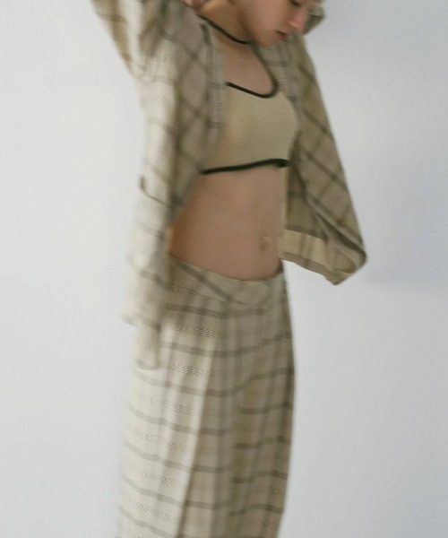 anuke(アンヌーク)の「Check Over Jacket 62610102(テーラードジャケット・レディース・ブルー/オフホワイト・38/36)」の13枚目の写真
