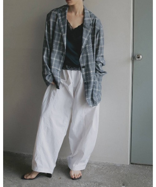 anuke(アンヌーク)の「Check Over Jacket 62610102(テーラードジャケット・レディース・ブルー/オフホワイト・38/36)」の14枚目の写真