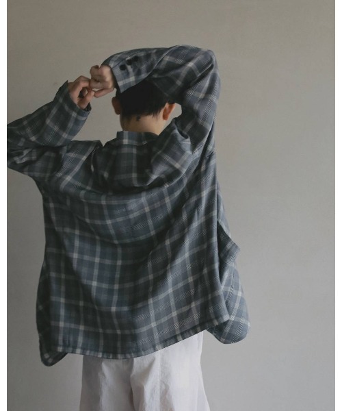 anuke(アンヌーク)の「Check Over Jacket 62610102(テーラードジャケット・レディース・ブルー/オフホワイト・38/36)」の16枚目の写真