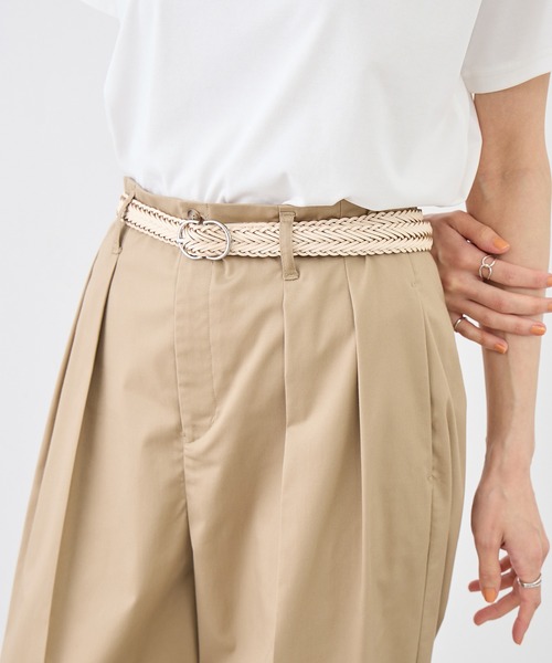 ROPE' PICNIC(ロペピクニック)の「22mmボンデッドレザーファイバーメッシュベルト(ベルト・レディース・ブラック/ブラウン/キナリ・FREE)」の5枚目の写真