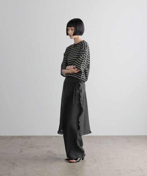 LOWRYS FARM(ローリーズファーム)の「シアーボーダープルオーバーSS 710310(Tシャツ/カットソー・レディース・ブラウン/ホワイト/ブラック・FREE)」の8枚目の写真