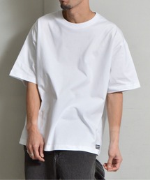 DS6.5オンスロゴシールプリント付きオーバーサイズTシャツ