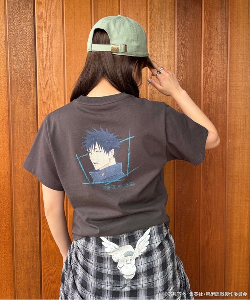ZOZOSPOT(ゾゾスポット)の「TVアニメ『呪術廻戦』「死滅回游」 × ZOZOTOWN ロゴステッチTシャツ(Tシャツ/カットソー・レディース・レッド/ブルー/ライトベージュ/ブラック/カーキ・S/M/L/XL)」の2枚目の写真