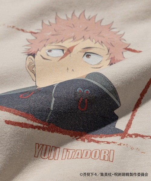 ZOZOSPOT(ゾゾスポット)の「TVアニメ『呪術廻戦』「死滅回游」 × ZOZOTOWN ロゴステッチTシャツ(Tシャツ/カットソー・レディース・レッド/ブルー/ライトベージュ/ブラック/カーキ・S/M/L/XL)」の22枚目の写真