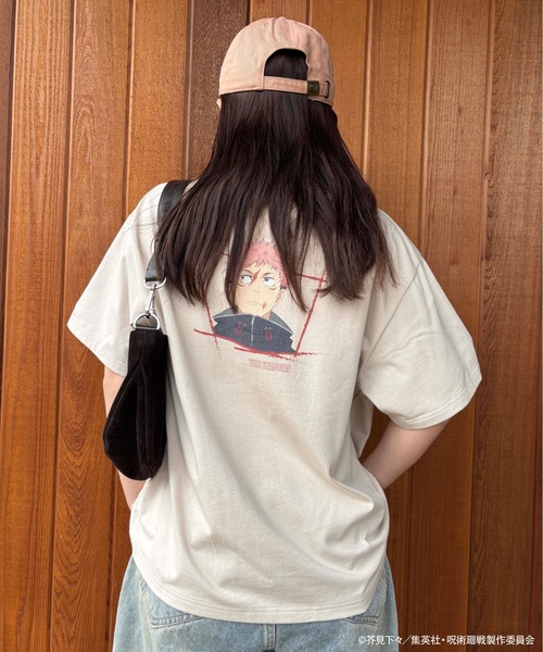 ZOZOSPOT(ゾゾスポット)の「TVアニメ『呪術廻戦』「死滅回游」 × ZOZOTOWN ロゴステッチTシャツ(Tシャツ/カットソー・レディース・レッド/ブルー/ライトベージュ/ブラック/カーキ・S/M/L/XL)」の7枚目の写真