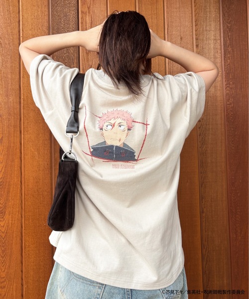 ZOZOSPOT(ゾゾスポット)の「TVアニメ『呪術廻戦』「死滅回游」 × ZOZOTOWN ロゴステッチTシャツ(Tシャツ/カットソー・レディース・レッド/ブルー/ライトベージュ/ブラック/カーキ・S/M/L/XL)」の6枚目の写真