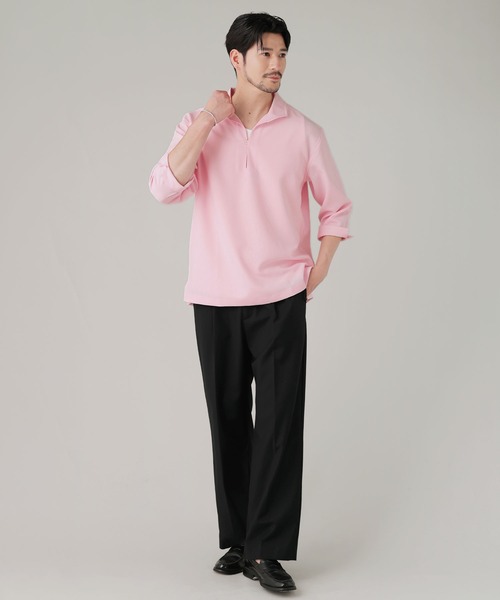 LIL VENDARS(リルヴェンダース)の「Buyer's Select/接触冷感パナマ 7分袖カブリシャツ(シャツ/ブラウス・メンズ・ピンク/ベージュ/ブラック/ホワイト・M/LL/L)」の15枚目の写真