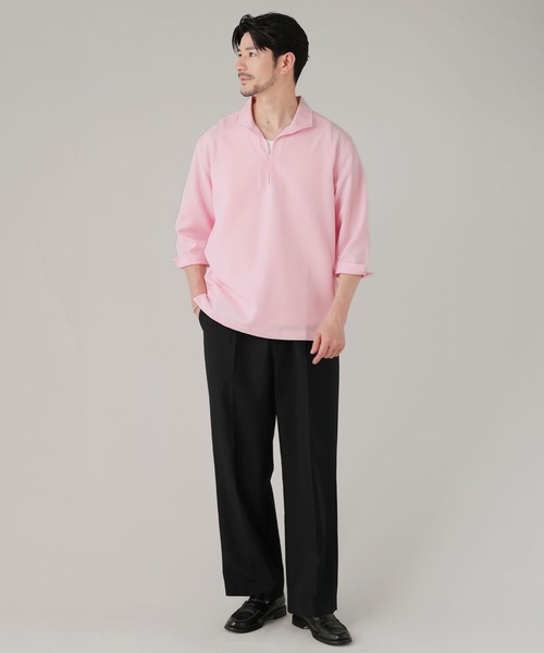 LIL VENDARS(リルヴェンダース)の「Buyer's Select/接触冷感パナマ 7分袖カブリシャツ(シャツ/ブラウス・メンズ・ピンク/ベージュ/ブラック/ホワイト・M/LL/L)」の16枚目の写真