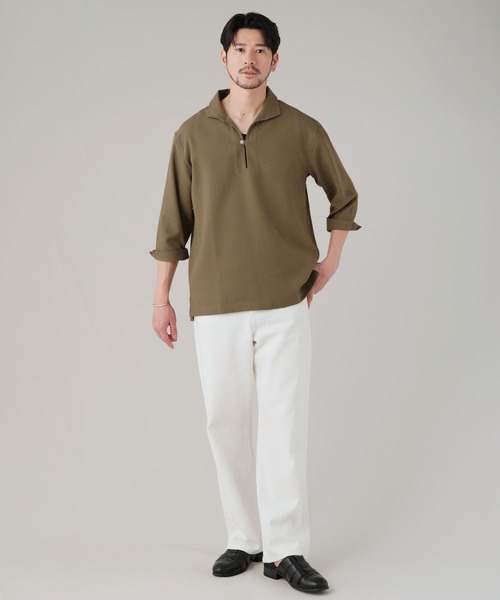 LIL VENDARS(リルヴェンダース)の「Buyer's Select/接触冷感パナマ 7分袖カブリシャツ(シャツ/ブラウス・メンズ・ピンク/ベージュ/ブラック/ホワイト・M/LL/L)」の12枚目の写真