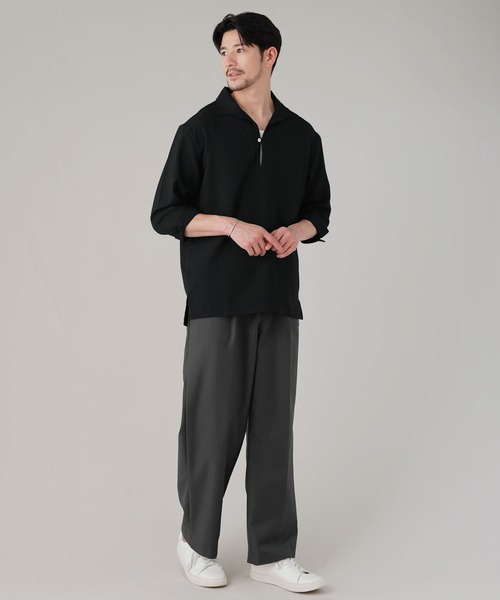 LIL VENDARS(リルヴェンダース)の「Buyer's Select/接触冷感パナマ 7分袖カブリシャツ(シャツ/ブラウス・メンズ・ピンク/ベージュ/ブラック/ホワイト・M/LL/L)」の9枚目の写真