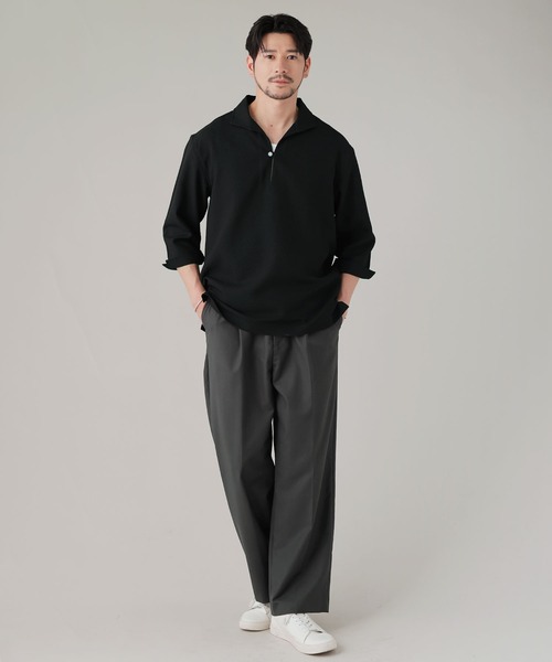 LIL VENDARS(リルヴェンダース)の「Buyer's Select/接触冷感パナマ 7分袖カブリシャツ(シャツ/ブラウス・メンズ・ピンク/ベージュ/ブラック/ホワイト・M/LL/L)」の10枚目の写真