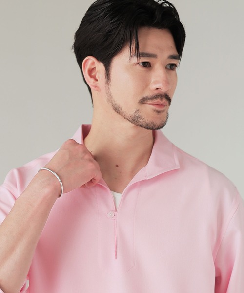 LIL VENDARS(リルヴェンダース)の「Buyer's Select/接触冷感パナマ 7分袖カブリシャツ(シャツ/ブラウス・メンズ・ピンク/ベージュ/ブラック/ホワイト・M/LL/L)」の14枚目の写真