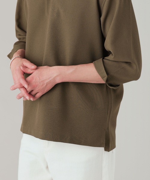 LIL VENDARS(リルヴェンダース)の「Buyer's Select/接触冷感パナマ 7分袖カブリシャツ(シャツ/ブラウス・メンズ・ピンク/ベージュ/ブラック/ホワイト・M/LL/L)」の11枚目の写真
