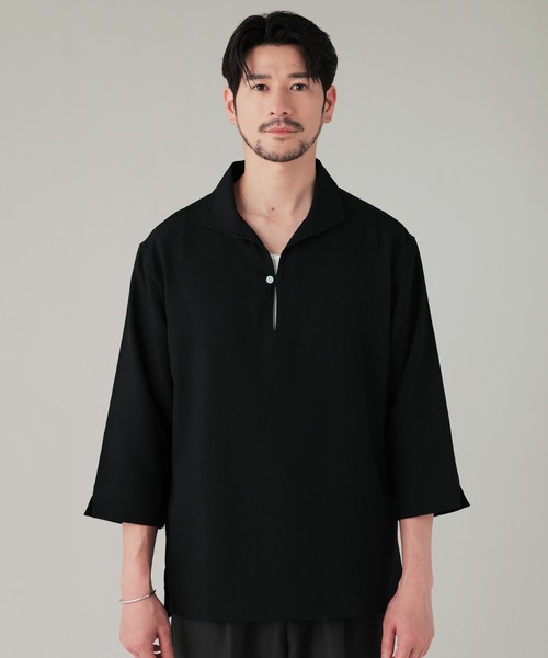 LIL VENDARS(リルヴェンダース)の「Buyer's Select/接触冷感パナマ 7分袖カブリシャツ(シャツ/ブラウス・メンズ・ピンク/ベージュ/ブラック/ホワイト・M/LL/L)」の18枚目の写真