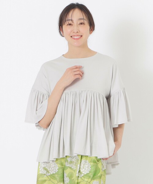 S.ESSENTIALS(エスエッセンシャルズ)の「ティアードカットソー(Tシャツ/カットソー・レディース・ホワイト系その他/ブラウン系その他/ブラック・38)」の2枚目の写真