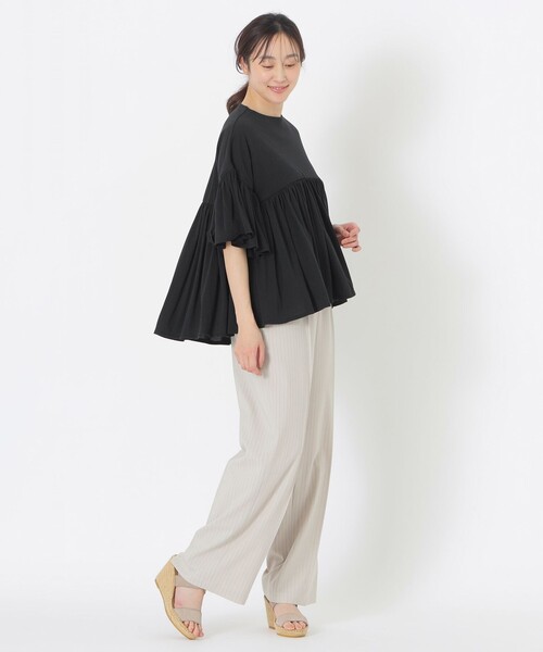 S.ESSENTIALS(エスエッセンシャルズ)の「ティアードカットソー(Tシャツ/カットソー・レディース・ホワイト系その他/ブラウン系その他/ブラック・38)」の5枚目の写真