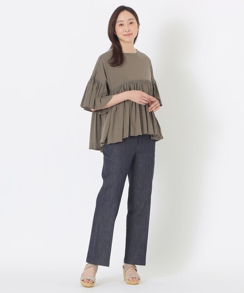 S.ESSENTIALS(エスエッセンシャルズ)の「ティアードカットソー(Tシャツ/カットソー・レディース・ホワイト系その他/ブラウン系その他/ブラック・38)」の6枚目の写真