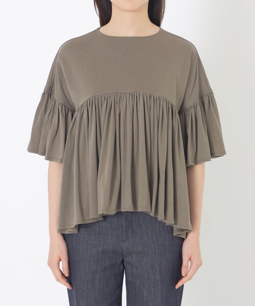 S.ESSENTIALS(エスエッセンシャルズ)の「ティアードカットソー(Tシャツ/カットソー・レディース・ホワイト系その他/ブラウン系その他/ブラック・38)」の7枚目の写真