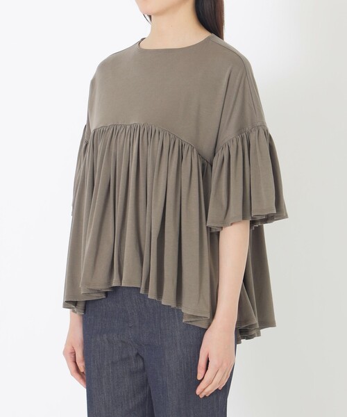 S.ESSENTIALS(エスエッセンシャルズ)の「ティアードカットソー(Tシャツ/カットソー・レディース・ホワイト系その他/ブラウン系その他/ブラック・38)」の8枚目の写真