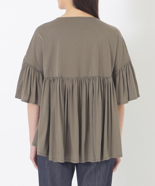 S.ESSENTIALS(エスエッセンシャルズ)の「ティアードカットソー(Tシャツ/カットソー・レディース・ホワイト系その他/ブラウン系その他/ブラック・38)」の9枚目の写真