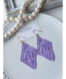 【MUURABBTI】花束レースピアス(ゴールド)(MA)