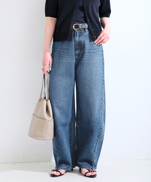 B.C STOCK(ベーセーストック)の「《追加10》ウォッシャブル / DU JOUR / デュ ジュール BARREL BAGGY JEAN(その他パンツ・レディース・ホワイト系その他/ブルー/ネイビー・38/36/34)」の3枚目の写真