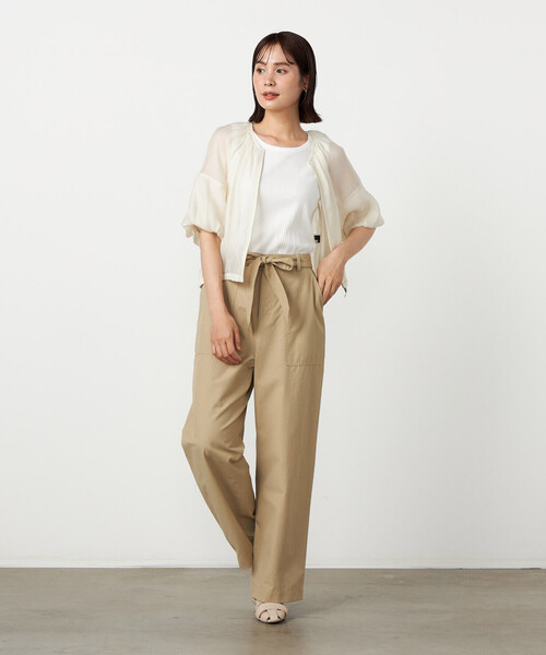 COMME CA ISM(コムサイズム)の「バルーンスリーブ シアーブルゾン(ブルゾン・レディース・チャコール/アイボリー・LARGE/MEDIUM)」の4枚目の写真