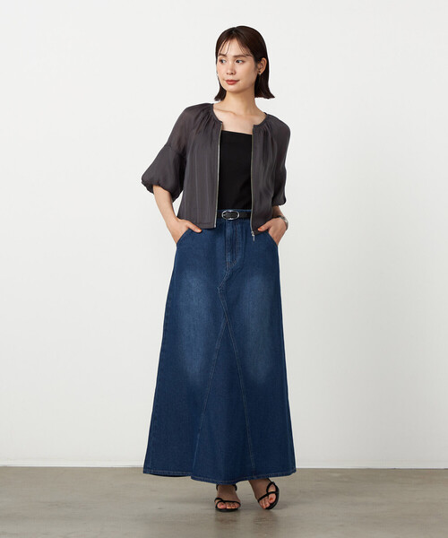 COMME CA ISM(コムサイズム)の「バルーンスリーブ シアーブルゾン(ブルゾン・レディース・チャコール/アイボリー・LARGE/MEDIUM)」の9枚目の写真