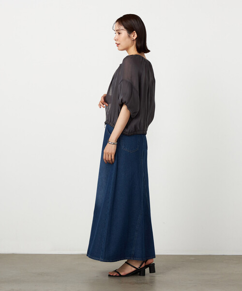 COMME CA ISM(コムサイズム)の「バルーンスリーブ シアーブルゾン(ブルゾン・レディース・チャコール/アイボリー・LARGE/MEDIUM)」の11枚目の写真