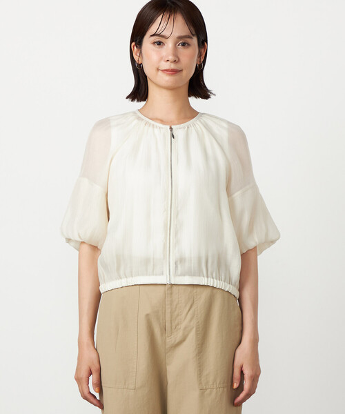 COMME CA ISM(コムサイズム)の「バルーンスリーブ シアーブルゾン(ブルゾン・レディース・チャコール/アイボリー・LARGE/MEDIUM)」の14枚目の写真