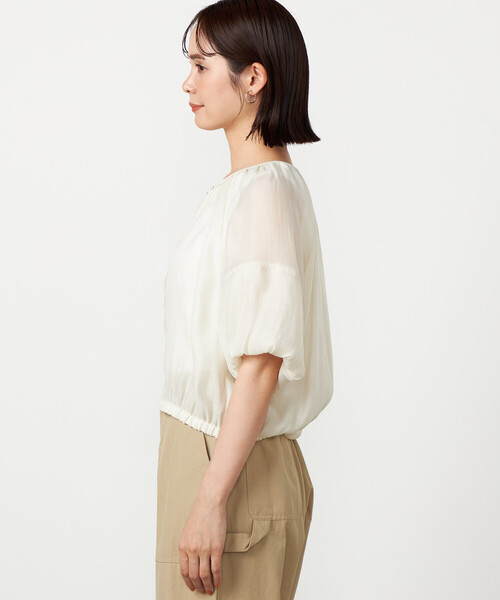COMME CA ISM(コムサイズム)の「バルーンスリーブ シアーブルゾン(ブルゾン・レディース・チャコール/アイボリー・LARGE/MEDIUM)」の15枚目の写真