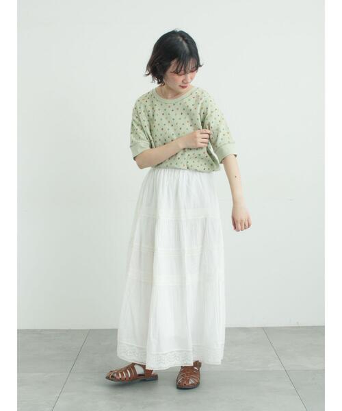 Samansa Mos2(サマンサ モスモス)の「【メルヘン×Samansa Mos2】ワッフル総柄Tシャツ(Tシャツ/カットソー・レディース・ミント/キナリ/オフホワイト・F)」の18枚目の写真