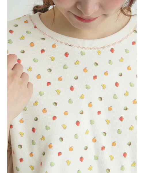 Samansa Mos2(サマンサ モスモス)の「【メルヘン×Samansa Mos2】ワッフル総柄Tシャツ(Tシャツ/カットソー・レディース・ミント/キナリ/オフホワイト・F)」の20枚目の写真