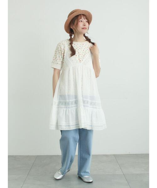 Samansa Mos2(サマンサ モスモス)の「【メルヘン×Samansa Mos2】ワッフル総柄Tシャツ(Tシャツ/カットソー・レディース・ミント/キナリ/オフホワイト・F)」の15枚目の写真