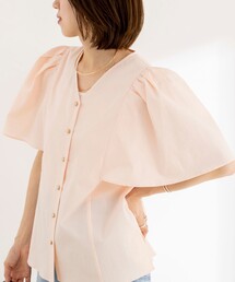 NOLLEY'S Sophi（ノーリーズソフィ）の「ウォッシャブルサッカーフレアスリーブシャツブラウス（シャツ/ブラウス）」