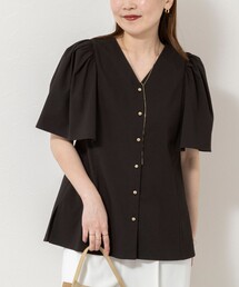 NOLLEY'S Sophi（ノーリーズソフィ）の「ウォッシャブルサッカーフレアスリーブシャツブラウス（シャツ/ブラウス）」