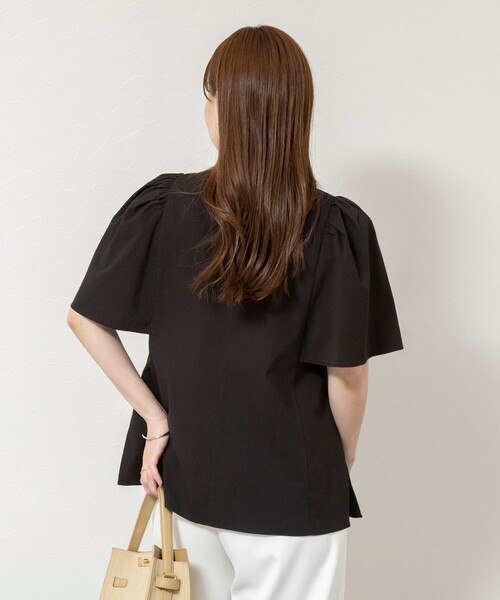 NOLLEY’S Sophi(ノーリーズソフィ)の「ウォッシャブルサッカーフレアスリーブシャツブラウス(シャツ/ブラウス・レディース・ホワイト/ブルー系その他7/ブラック/ベビーピンク・38)」の21枚目の写真