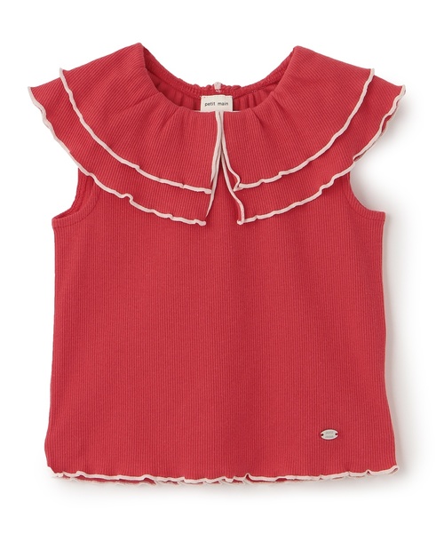 petit main(プティマイン)の「【接触冷感/リンク】メロー衿Tシャツ(Tシャツ/カットソー・キッズ・イエロー/レッド/ブラック/ドット/ラベンダー・90cm/110cm/80cm/100cm/120cm/130cm)」の4枚目の写真
