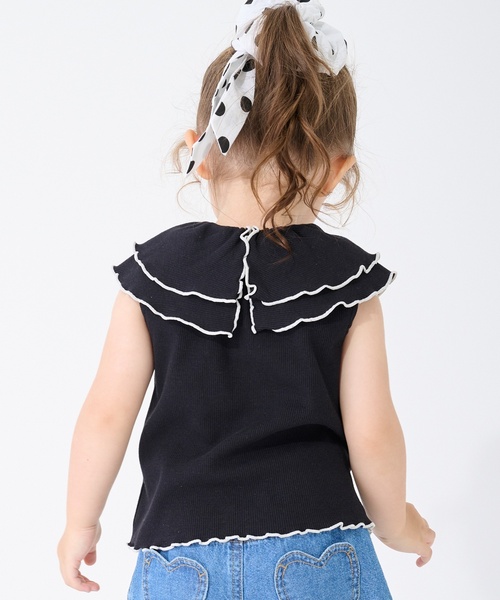 petit main(プティマイン)の「【接触冷感/リンク】メロー衿Tシャツ(Tシャツ/カットソー・キッズ・イエロー/レッド/ブラック/ドット/ラベンダー・90cm/110cm/80cm/100cm/120cm/130cm)」の19枚目の写真