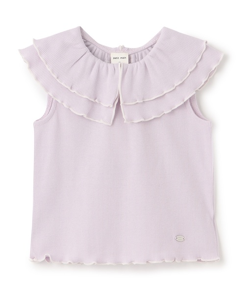petit main(プティマイン)の「【接触冷感/リンク】メロー衿Tシャツ(Tシャツ/カットソー・キッズ・イエロー/レッド/ブラック/ドット/ラベンダー・90cm/110cm/80cm/100cm/120cm/130cm)」の7枚目の写真
