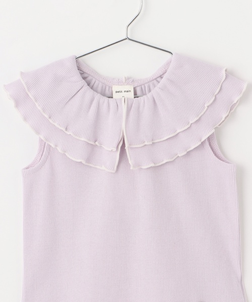 petit main(プティマイン)の「【接触冷感/リンク】メロー衿Tシャツ(Tシャツ/カットソー・キッズ・イエロー/レッド/ブラック/ドット/ラベンダー・90cm/110cm/80cm/100cm/120cm/130cm)」の9枚目の写真