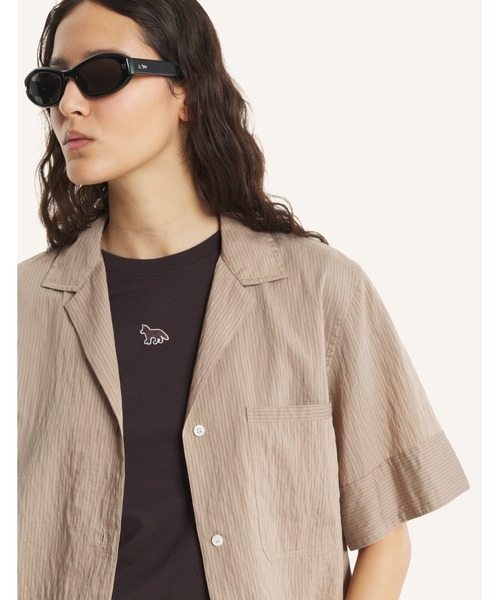 Maison Kitsune(メゾンキツネ)の「STRIPED RESORT SHIRT(シャツ/ブラウス・レディース・グレー/ブラウン・38/36/34)」の16枚目の写真