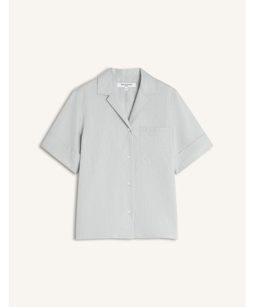 Maison Kitsune(メゾンキツネ)の「STRIPED RESORT SHIRT(シャツ/ブラウス・レディース・グレー/ブラウン・38/36/34)」の3枚目の写真