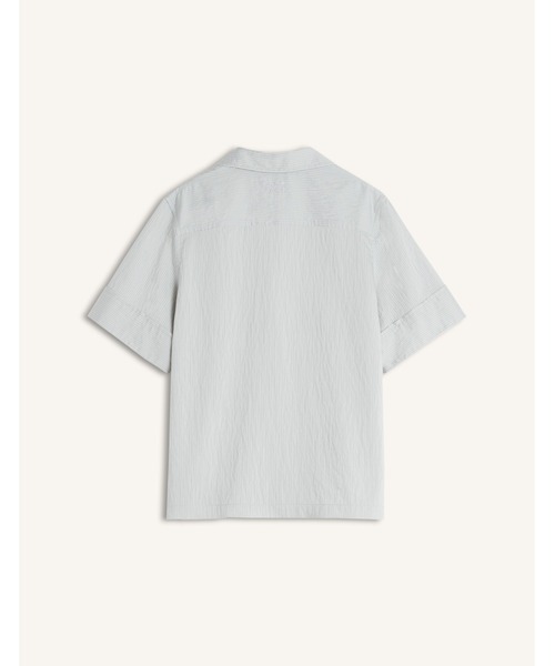 Maison Kitsune(メゾンキツネ)の「STRIPED RESORT SHIRT(シャツ/ブラウス・レディース・グレー/ブラウン・38/36/34)」の4枚目の写真