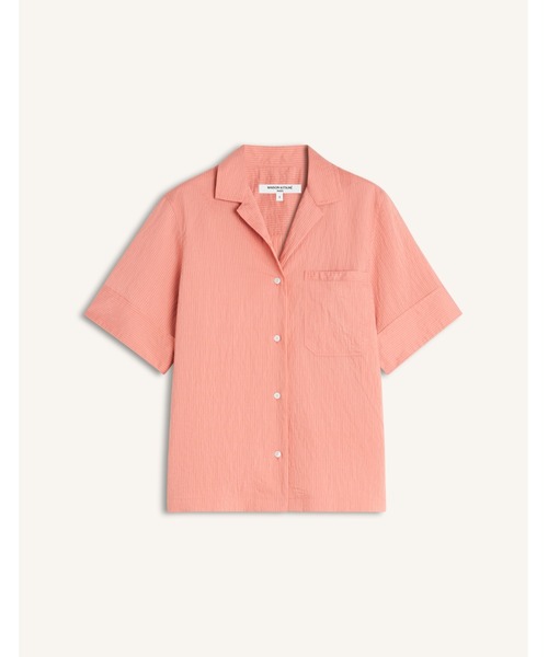Maison Kitsune(メゾンキツネ)の「STRIPED RESORT SHIRT(シャツ/ブラウス・レディース・グレー/ブラウン/コーラル・38/36/34/40)」の18枚目の写真