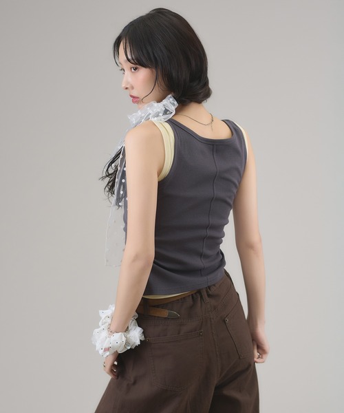 apres jour mignon(アプレジュールミニョン)の「レイヤードタンク(タンクトップ・レディース・ライトイエロー/ピンク/ブラウン系その他・フリー/LARGE)」の18枚目の写真