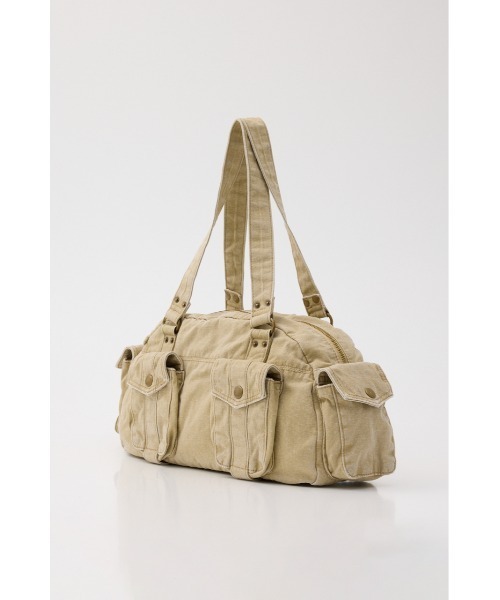 SLY（スライ）の「CAMO BOSTON BAG カモボストンバッグ 春服 夏服（ボストンバッグ・レディース・ベージュ/マルチ・FREE）」の3枚目の写真
