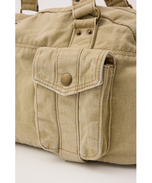SLY（スライ）の「CAMO BOSTON BAG カモボストンバッグ 春服 夏服（ボストンバッグ・レディース・ベージュ/マルチ・FREE）」の6枚目の写真